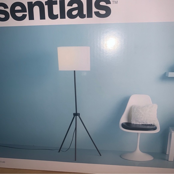 Room Essentials Tripod Floor Lamp Black Finish - Picture 4 of 4